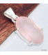 Pendentif Quartz rose facetté oval Pendentifs pierres naturelles KC76.1