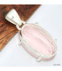 Pendentif Quartz rose facetté oval Pendentifs pierres naturelles KC76.1