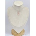 Pendentif Quartz rose facetté oval Pendentifs pierres naturelles KC76.1