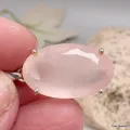 Pendentif Quartz rose facetté oval - Pendentifs pierres naturelles