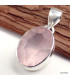 Pendentif Quartz rose facetté serti clos Pendentifs pierres naturelles KC76.2