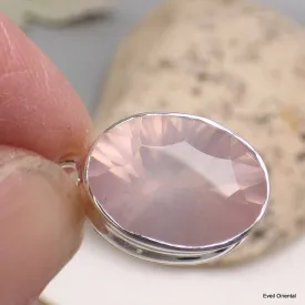 Pendentif Quartz rose facetté serti clos - Pendentifs pierres naturelles