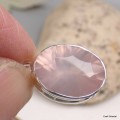 Pendentif Quartz rose facetté serti clos Pendentifs pierres naturelles KC76.2