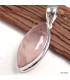 Pendentif Quartz rose facetté marquise Pendentifs pierres naturelles KC76.3