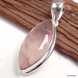 Pendentif Quartz rose facetté marquise - Pendentifs pierres naturelles