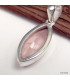 Pendentif Quartz rose facetté marquise Pendentifs pierres naturelles KC76.3