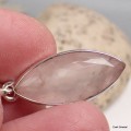 Pendentif Quartz rose facetté marquise Pendentifs pierres naturelles KC76.3
