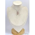 Pendentif Quartz rose facetté marquise Pendentifs pierres naturelles KC76.3
