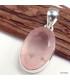 Pendentif oval Quartz rose facetté  Pendentifs pierres naturelles KC76.4