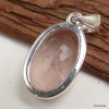 Pendentif oval Quartz rose facetté  Pendentifs pierres naturelles KC76.4