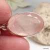 Pendentif oval Quartz rose facetté  Pendentifs pierres naturelles KC76.4