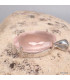 Pendentif oval Quartz rose serti griffes Pendentifs pierres naturelles KC76.5