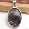 Pendentif Séraphinite dorée oval Pendentifs pierres naturelles KC63
