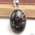 Pendentif Séraphinite dorée oval - Pendentifs pierres naturelles