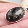 Pendentif Séraphinite dorée oval Pendentifs pierres naturelles KC63