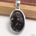 Pendentif Séraphinite dorée oval - Pendentifs pierres naturelles