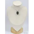 Pendentif Séraphinite dorée oval - Pendentifs pierres naturelles
