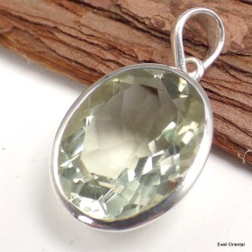 Pendentif Améthyste verte facettée Pendentifs pierres naturelles KC65