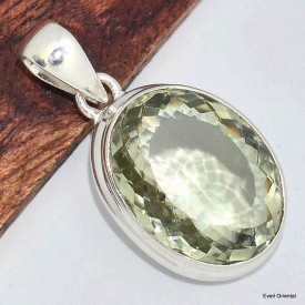 Pendentif pierre Améthyste verte facettée Pendentifs pierres naturelles KC65.1