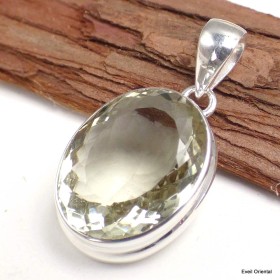 Pendentif pierre Améthyste verte facettée Pendentifs pierres naturelles KC65.1