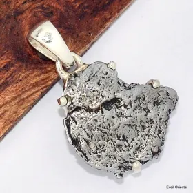 Pendentif meteorite Campo del Cielo serti griffes - Pendentifs pierres naturelles
