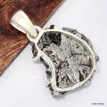 Pendentif meteorite Campo del Cielo serti griffes - Pendentifs pierres naturelles