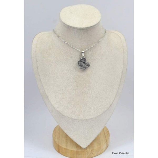 Pendentif meteorite Campo del Cielo serti griffes Pendentifs pierres naturelles KC65