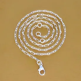 Chaîne argent Câble 45 cm maille allongée - Chaînes en argent