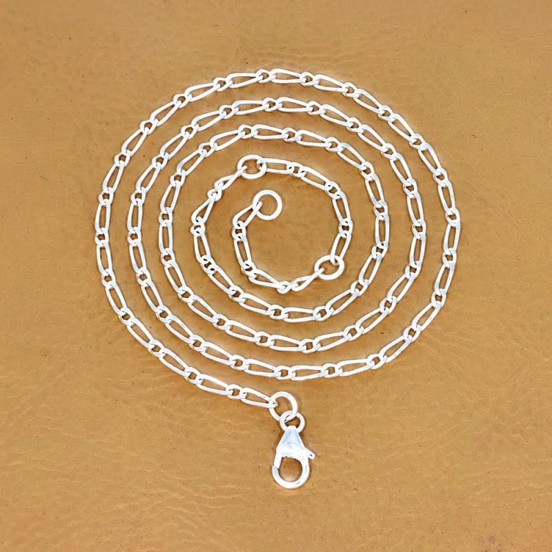 Chaîne argent maille Figaro 45 cm 1,2 cm - Chaînes en argent
