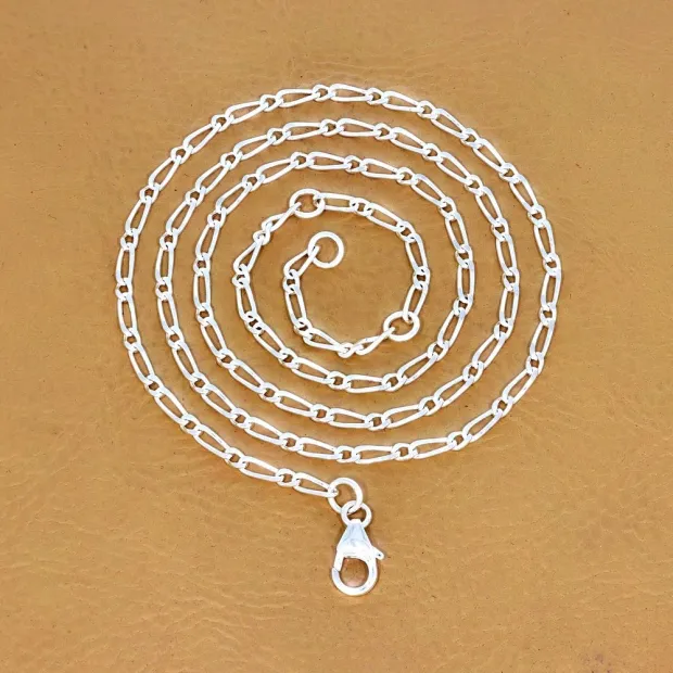 Chaîne argent maille Figaro 45 cm 1,2 cm - Chaînes en argent