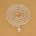 Chaîne argent maille Figaro 45 cm 1,2 cm - Chaînes en argent