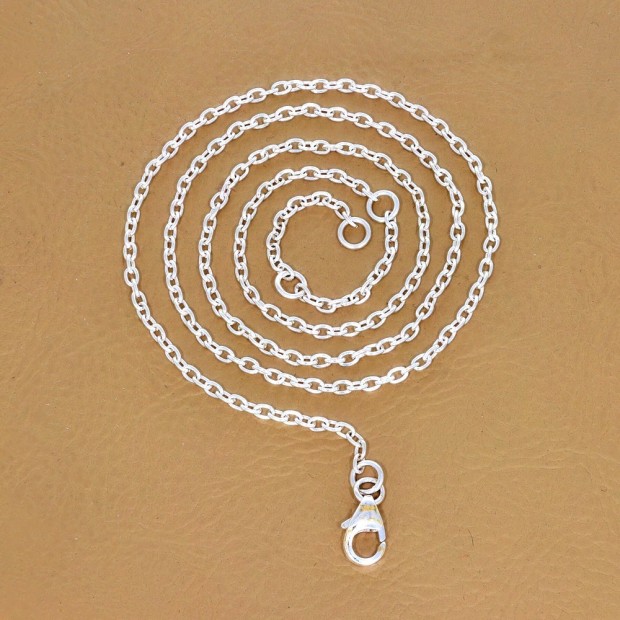 Chaîne argent Câble 45 cm 1 mm Chaînes en argent ECC31