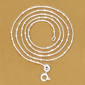 Chaîne argent maille compacte boule 50 cm 1mm - Chaînes en argent