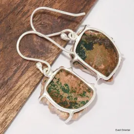 Boucles d'oreilles Heulandite brute - Boucles d'oreilles en pierres naturelles
