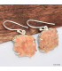 Boucles d'oreilles pendantes Heulandite brute Boucles d'oreilles en pierres KC66.1