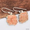 Boucles d'oreilles pendantes Heulandite brute Boucles d'oreilles en pierres KC66.1