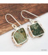 Boucles d'oreilles pendantes Heulandite brute Boucles d'oreilles en pierres KC66.1