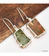 Boucles d'oreilles argent Heulandite brute Boucles d'oreilles en pierres KC66.2