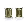 Clous d'oreilles Authentique Moldavite facettée Bijoux en Moldavite kc68
