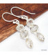 Boucles d'oreilles Diamant d'Herkimer 3 pierres Boucles d'oreilles en pierres KC69