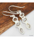 Boucles d'oreilles Diamant d'Herkimer 3 pierres Boucles d'oreilles en pierres KC69