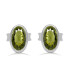 Clous d'oreilles ovales en Moldavite facettée Bijoux en Moldavite KC70