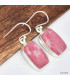 Boucles d'oreilles argent Thulite rose Boucles d'oreilles en pierres KC72.2