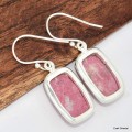 Boucles d'oreilles argent Thulite rose Boucles d'oreilles en pierres KC72.2