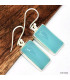 Boucles d'oreilles Calcédoine d'eau Boucles d'oreilles en pierres KC74