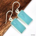 Boucles d'oreilles Calcédoine d'eau Boucles d'oreilles en pierres KC74