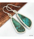 Boucles d'oreilles Malachite sur Chrysocolle forme libre Boucles d'oreilles en pierres KC75