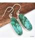 Boucles d'oreilles longues Malachite Chrysocolle Boucles d'oreilles en pierres KC75.2