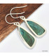 Boucles d'oreilles pendantes Malachite Chrysocolle Boucles d'oreilles en pierres KC75.3