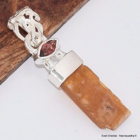 Pendentif Cyanite Orange Grenat détail bélière Bijoux en Cyanite Orange BK31.5